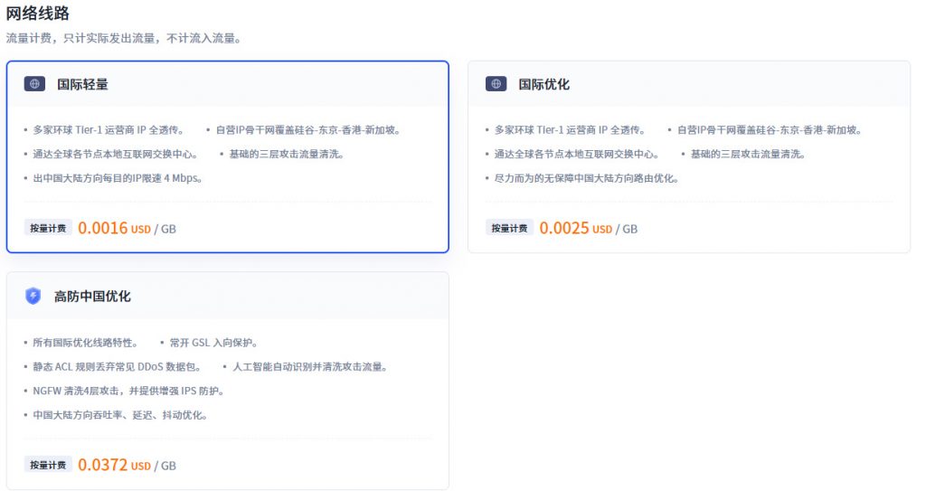 Nube云服务器VPS的网络线路